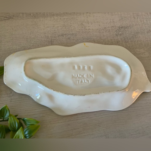 VINTAGE 1990 CERAMIC SERVICE DISH BELL PEPPERS MADE IN ITALY - Picture 4 of 4